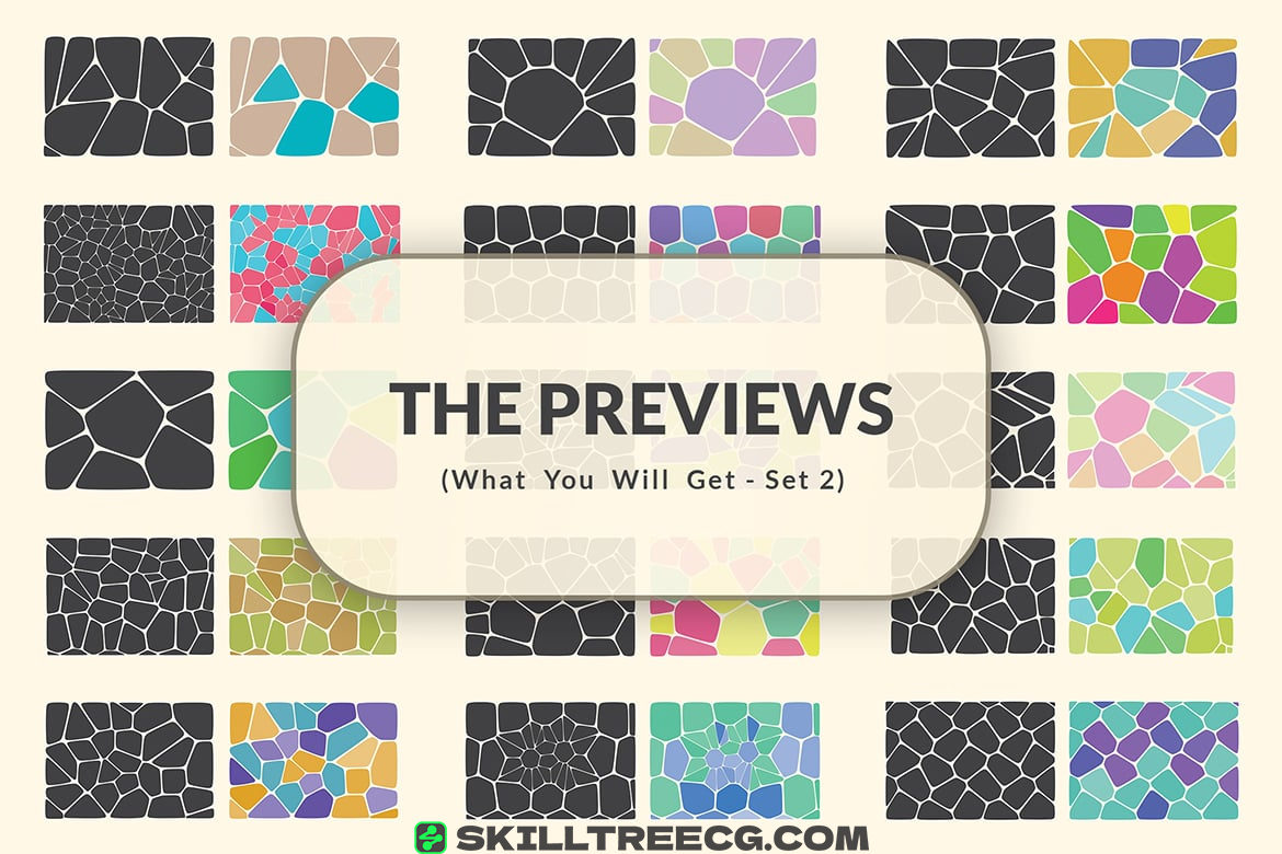 图片[7]-Voronoi Diagram Vector Backgrounds（323232）-技能树